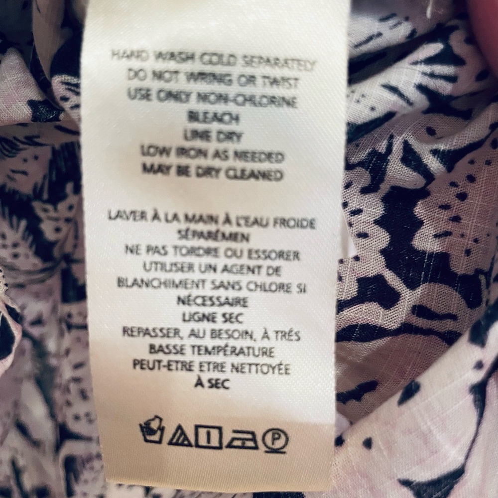 Anthropologie Pink Floral Ruffle Button DownV-NeckSizeMedium/NWOT - Picture 10 of 13
